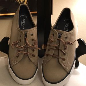 Sperry Taupe & Blue Top-sider - Brand New